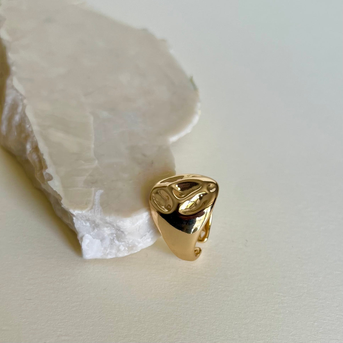 Holes | Gold Plated Ring