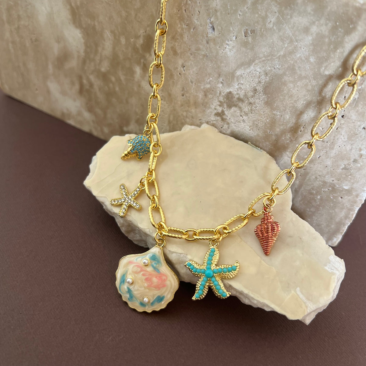 Coastal Bloom 02 | Gold Plated Necklace