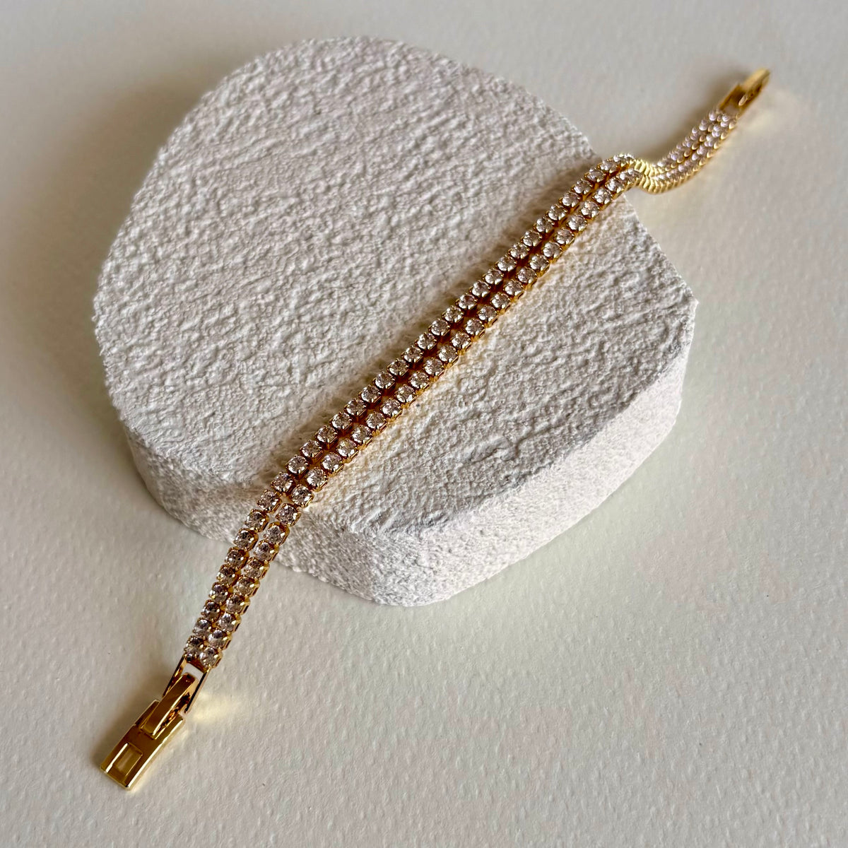 Glam's Tennis 06 | Gold Plated Bracelet