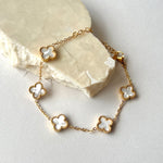 White CLEEF 02 | Gold Plated Bracelet