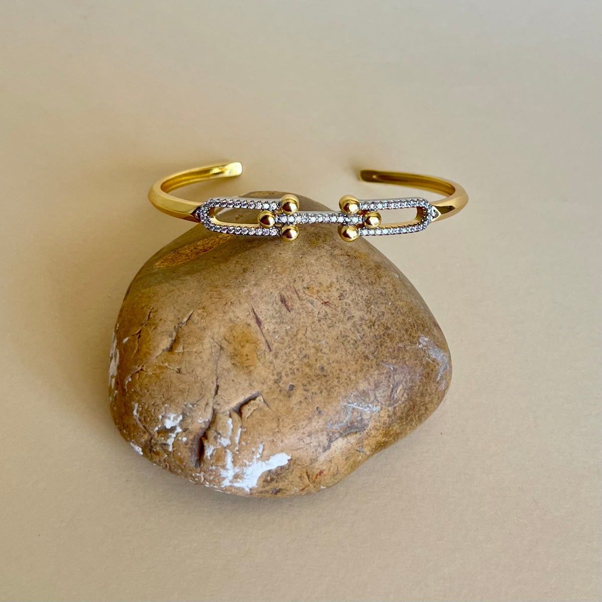 Malachite | Gold Plated Bangle