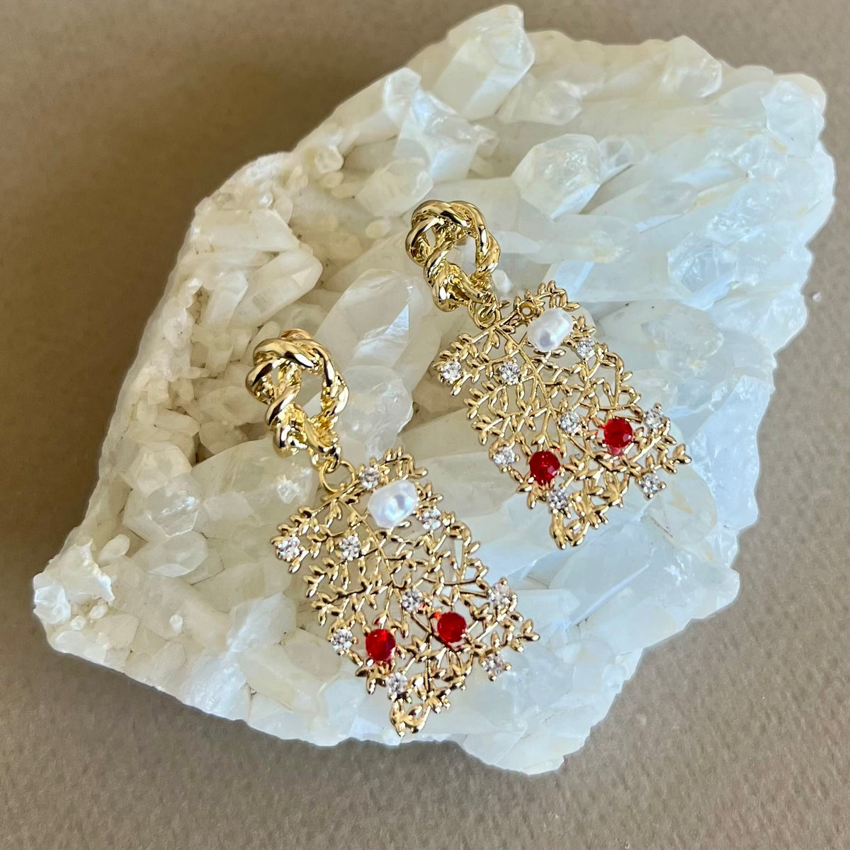 Lily | Gold Plated Earrings