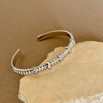 Elyant 02 | White Gold Plated Bangle