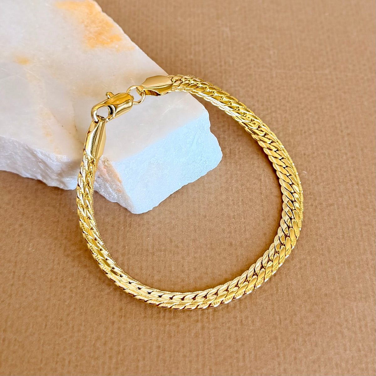 Agate | Gold Plated Bracelet