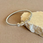 Sinal | white Gold Plated Bangle
