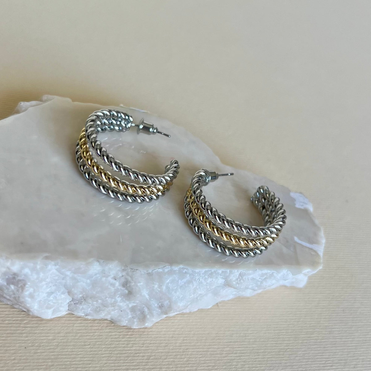 Terea 03 | Gold Plated Earrings