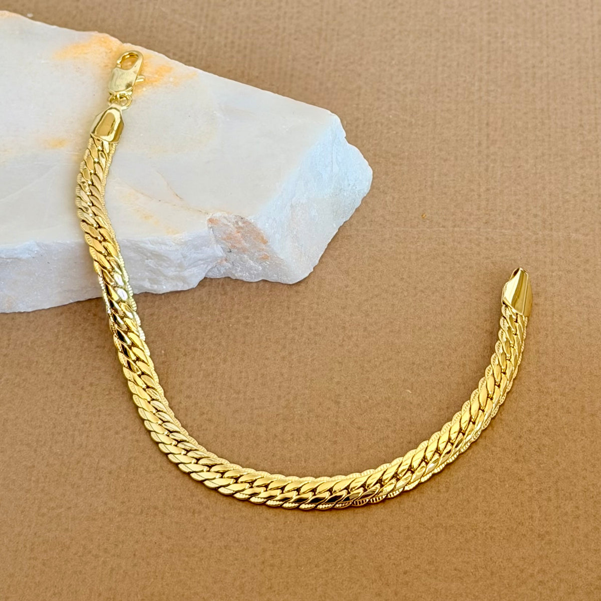 Agate | Gold Plated Bracelet