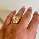 Holes | Gold Plated Ring