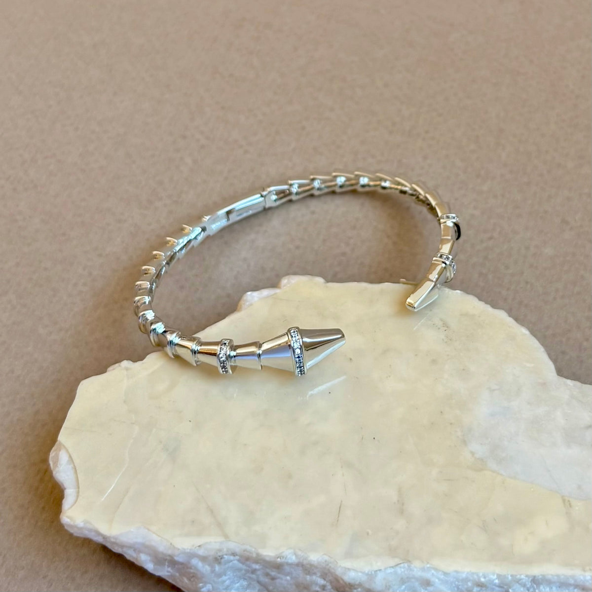 Fauren | White Gold Plated Bangle