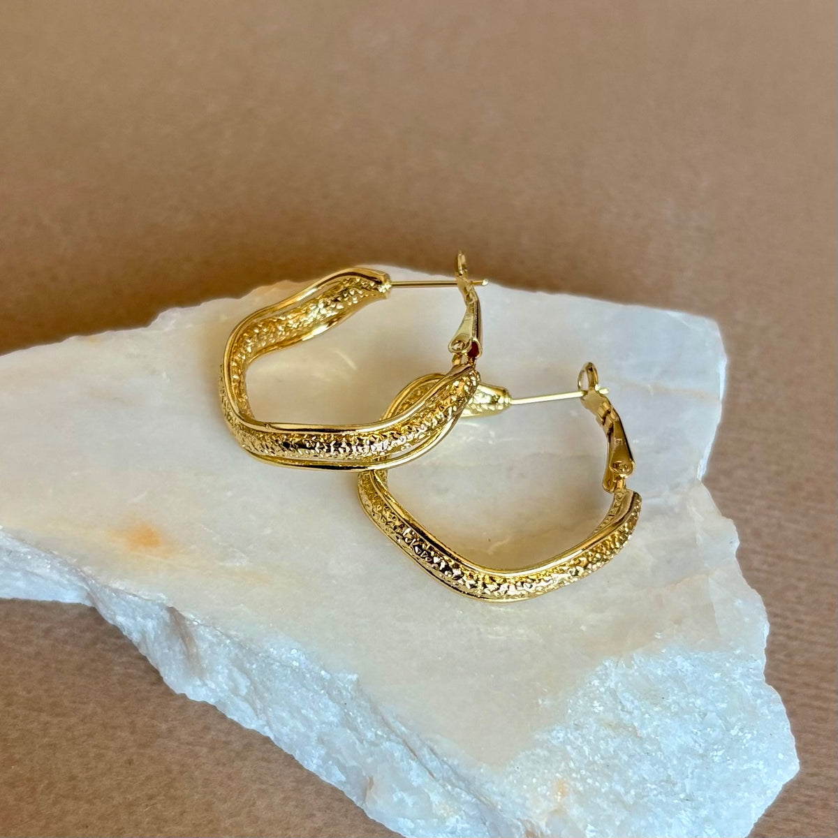 Qavik | Gold Plated Earrings