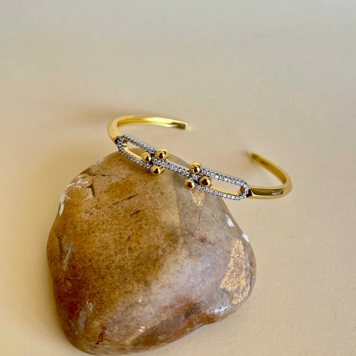 Malachite | Gold Plated Bangle