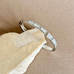 Theline 02 | White Gold Plated Bangle