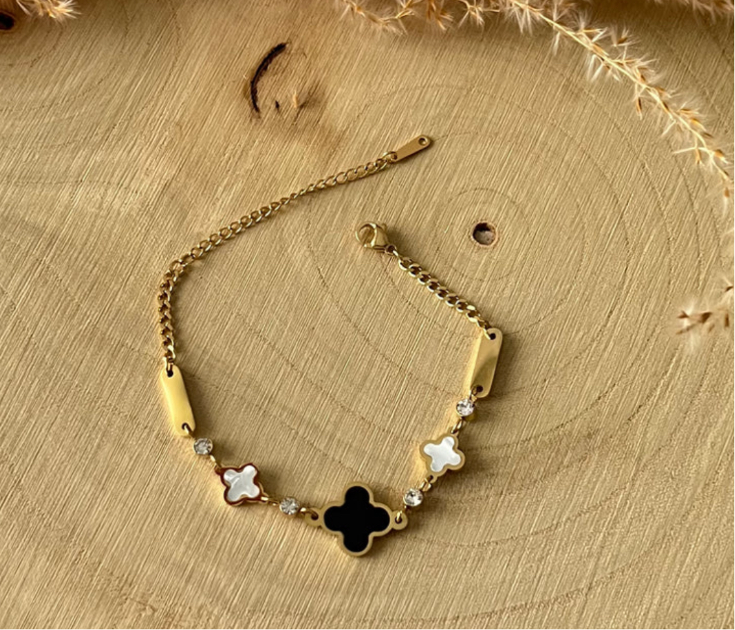 Black & White Cleef | Stainless Steel Bracelet