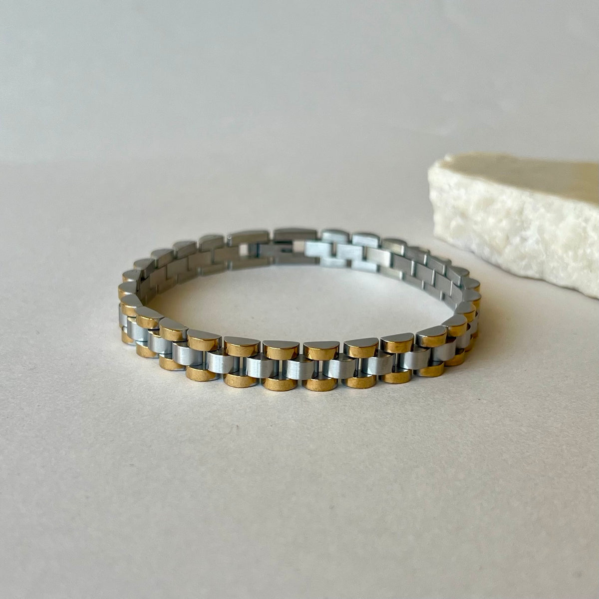 RLX 03 | White Gold Plated Bracelet