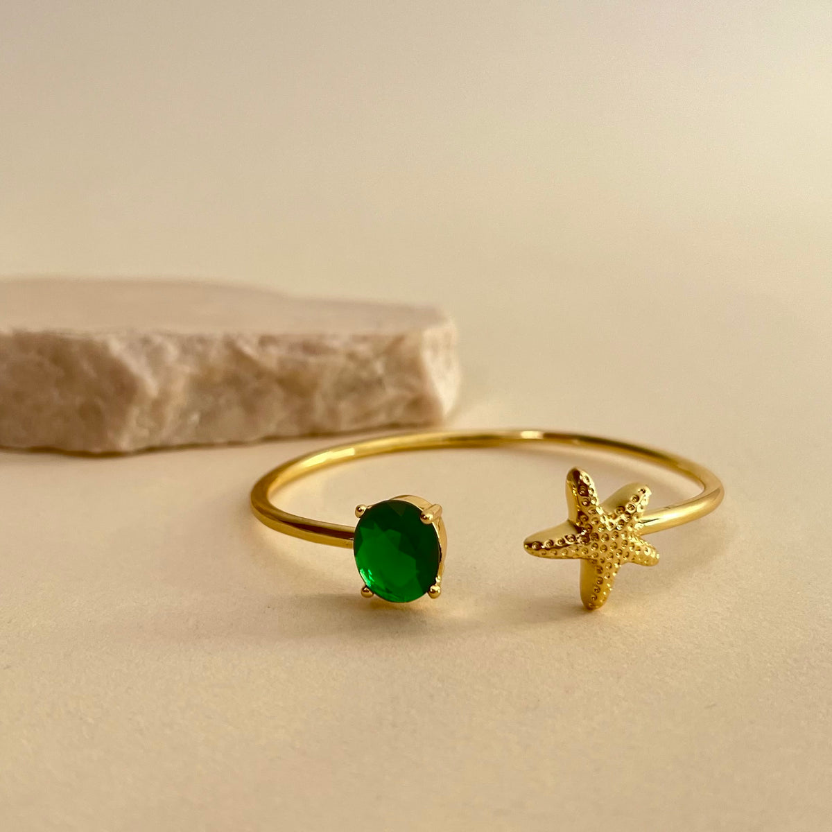 Aquariel | Gold Plated Bangle