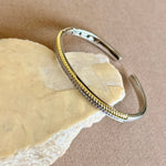 Dualara | Two-Tone Gold Plated Bangle