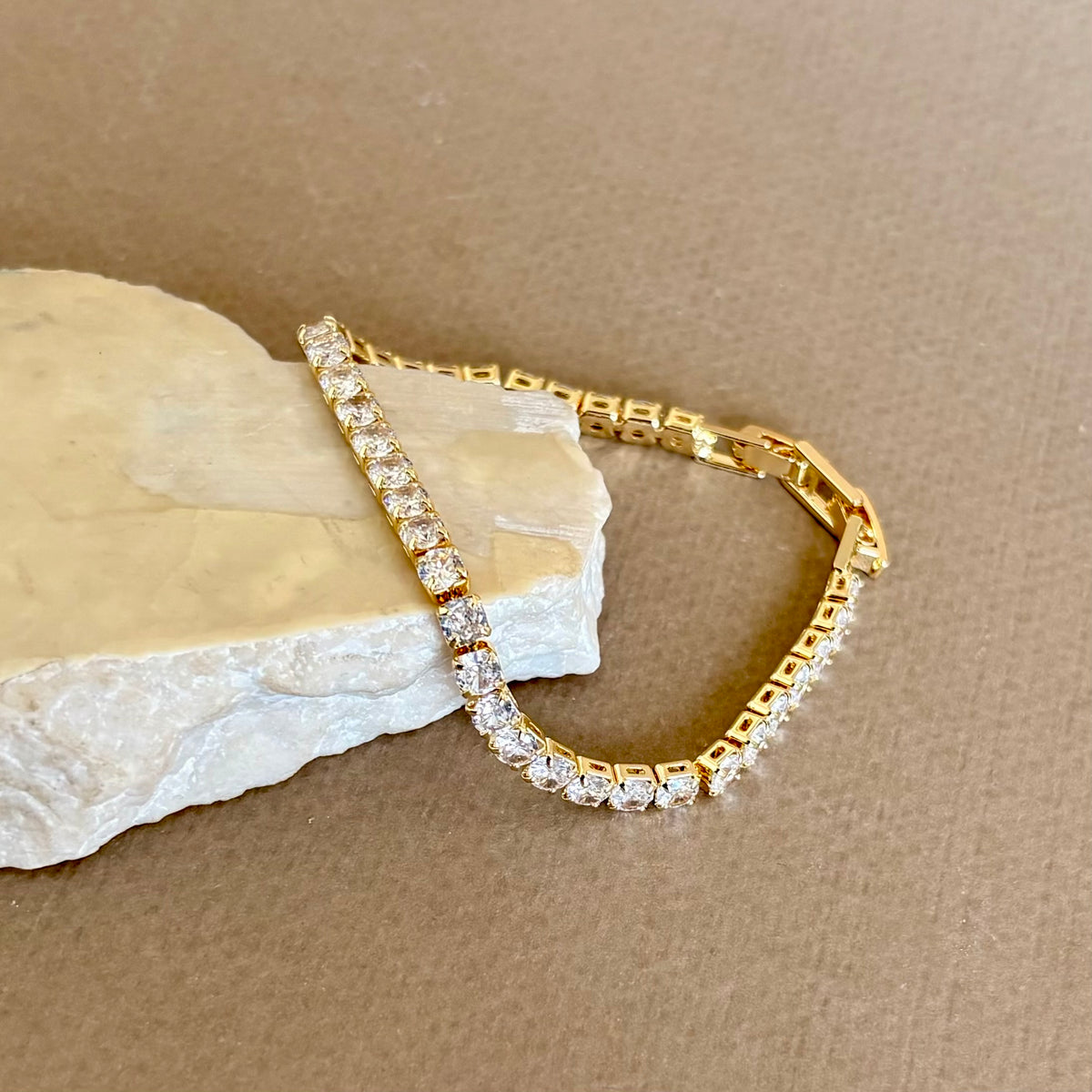 Glam's Tennis 04 | Gold Plated Bracelet