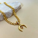 Lunar Red | Gold Plated Necklace