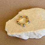 Bones 02 | Gold Plated Ring