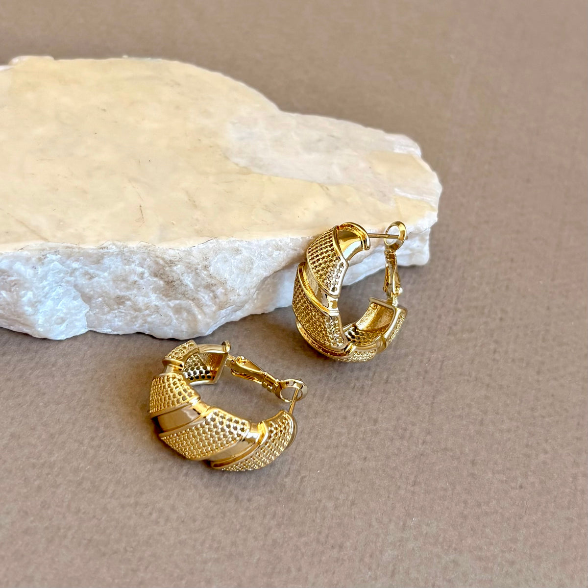 Novara | Gold Plated Earrings