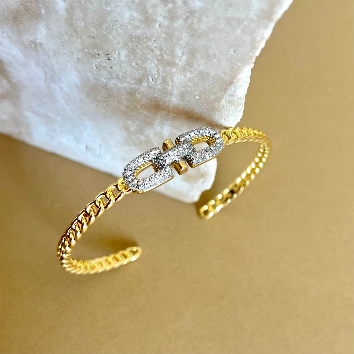 Malachite 02 | Gold Plated Bangle