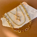 Avelune | Triple Layers Gold Plated Necklace