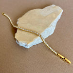 Glam's Tennis 04 | Gold Plated Bracelet