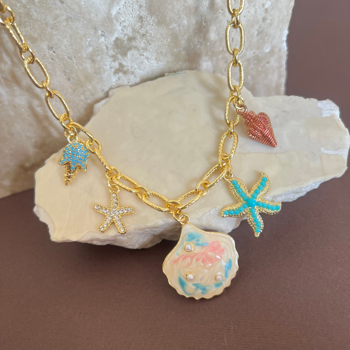 Coastal Bloom 02 | Gold Plated Necklace
