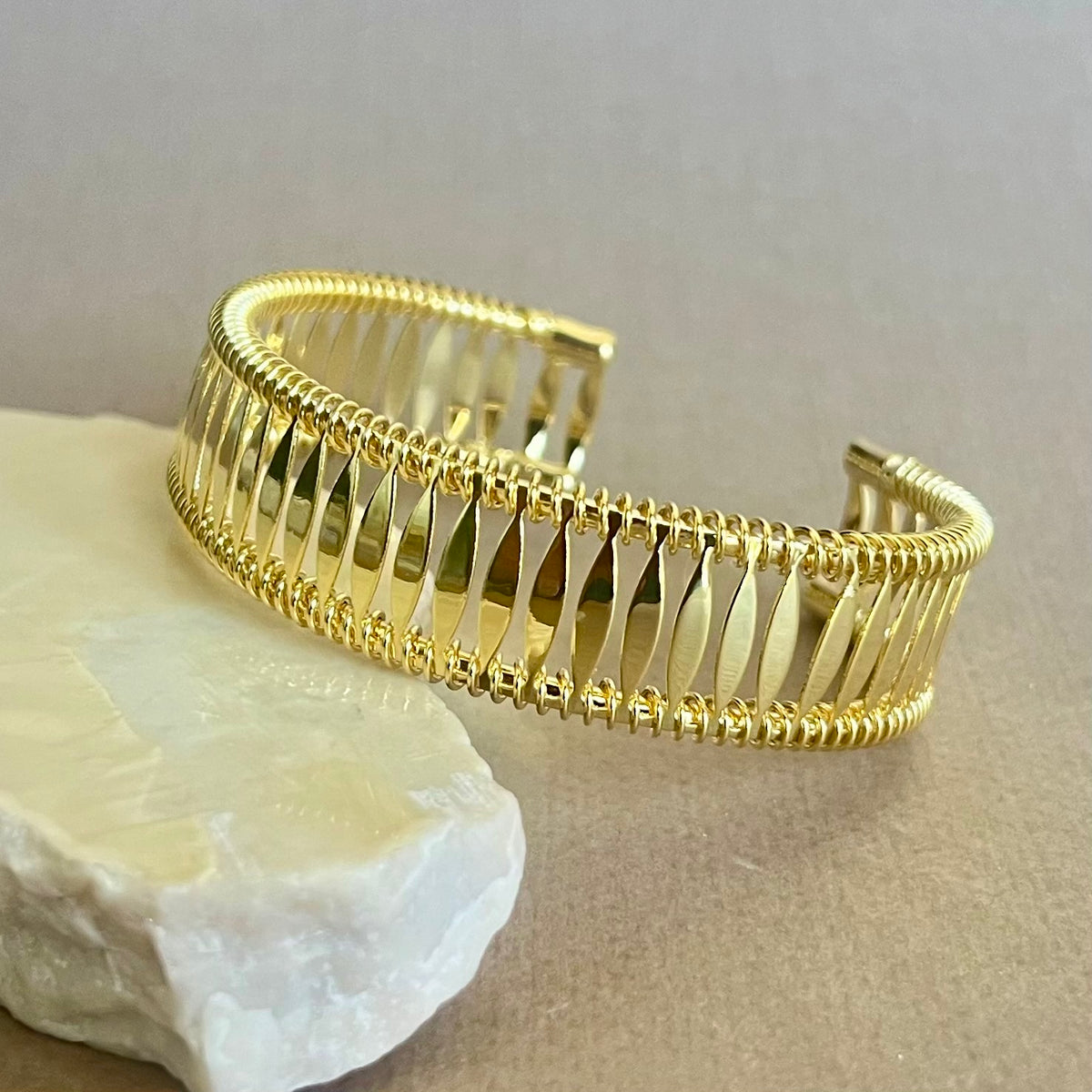 Sway | Gold Plated Bangle
