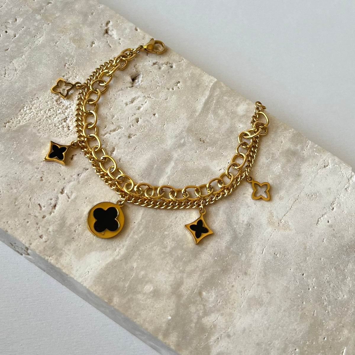 Stella | Stainless Steel Bracelet Dipped In 18K Gold Plated