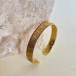 Agate | Gold Plated Bangle