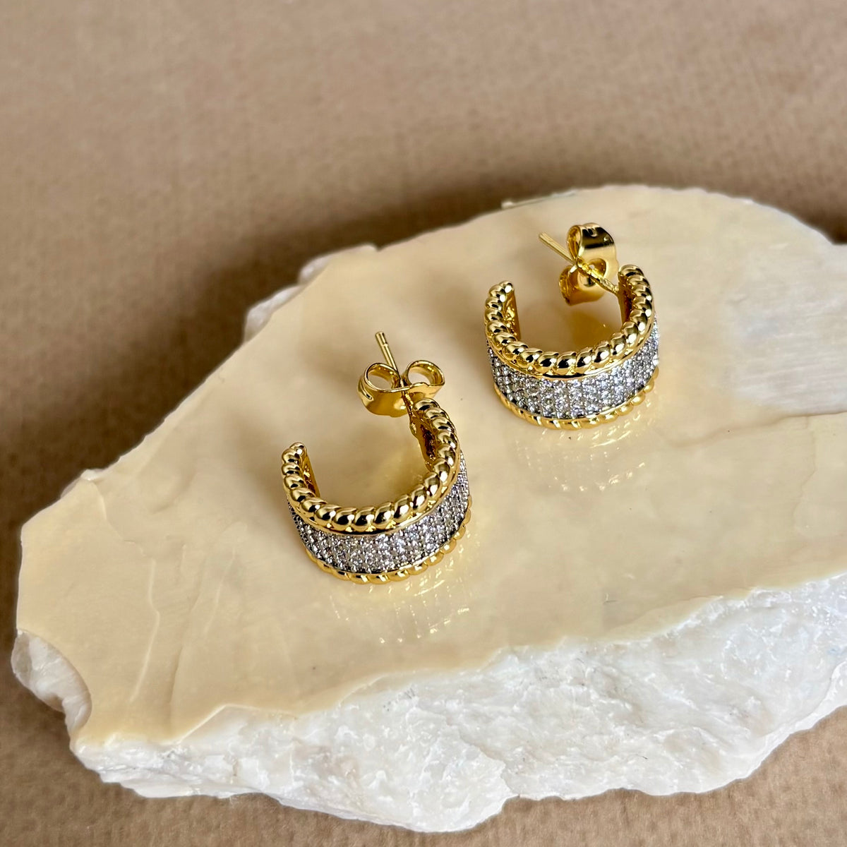 Ovarin | Gold Plated Earrings