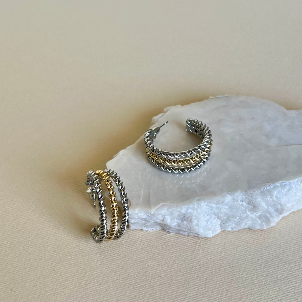 Terea 03 | Gold Plated Earrings