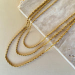 Tres Rope Chain | Gold Plated Necklace