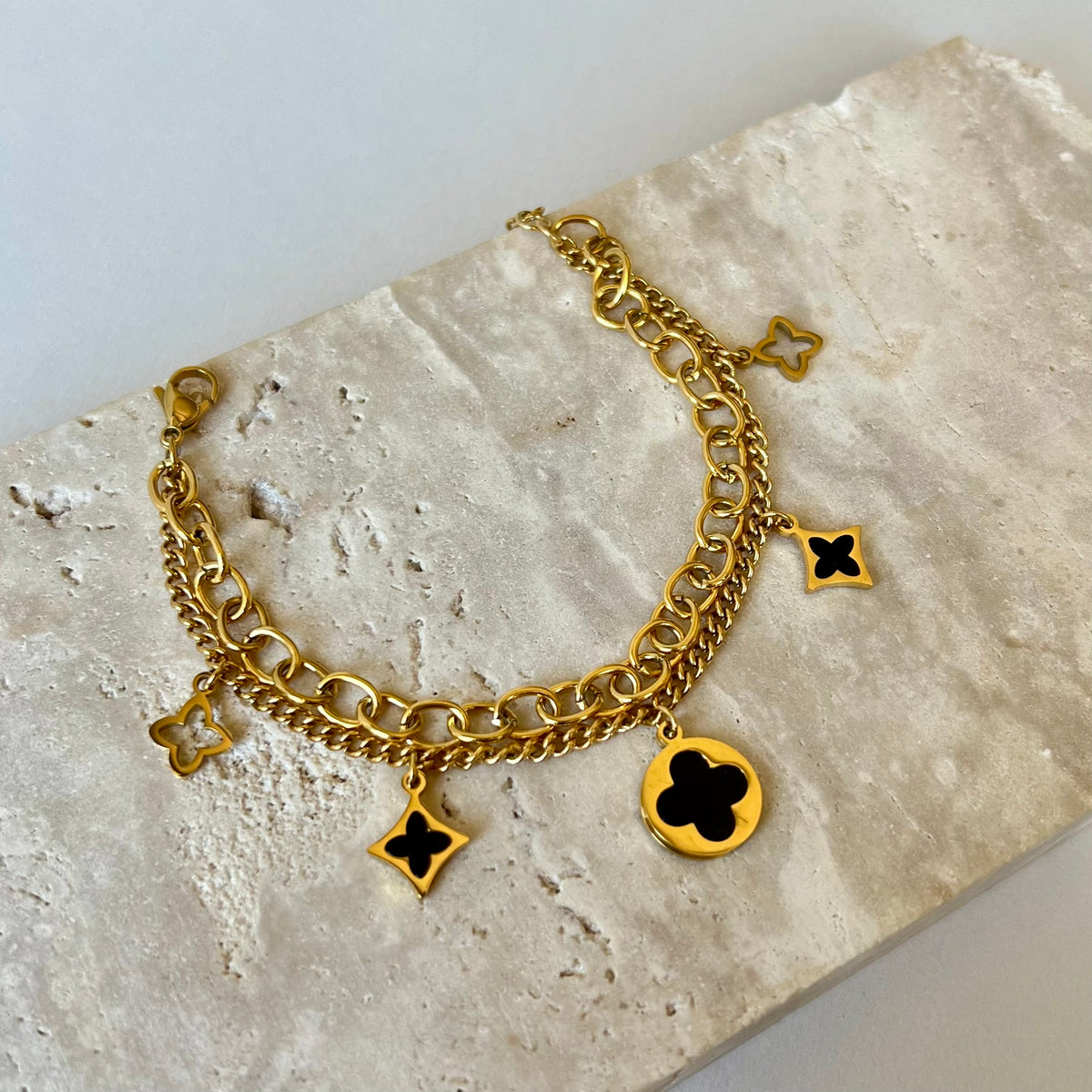 Stella | Stainless Steel Bracelet Dipped In 18K Gold Plated