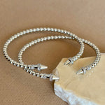 Nuvellea | White Gold Plated Bangle