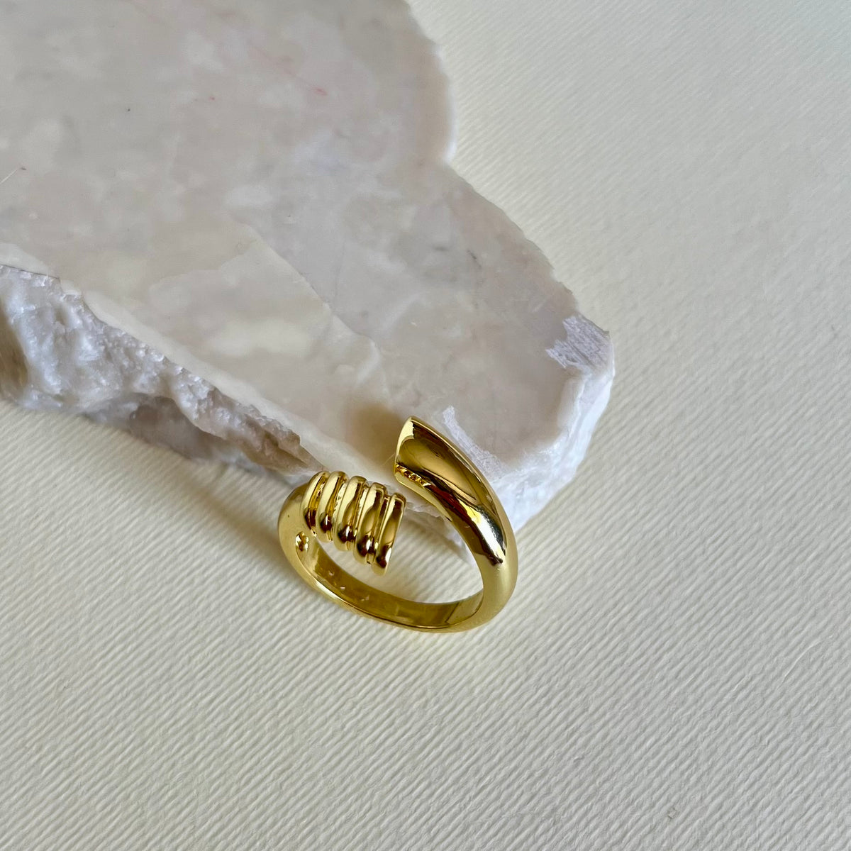 Hook | Gold Plated Ring