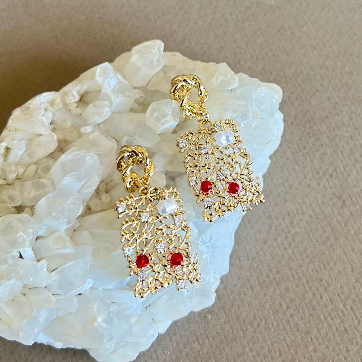 Lily | Gold Plated Earrings