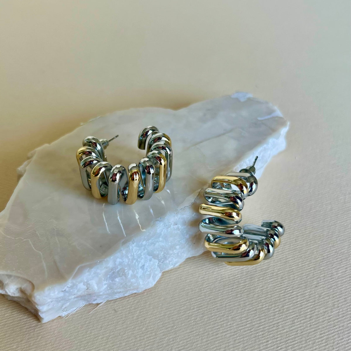 Terea 02 | Gold Plated Earrings