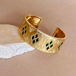 Emerald | Gold Plated bangle