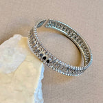 Jalya 02 | White Gold Plated Bangle