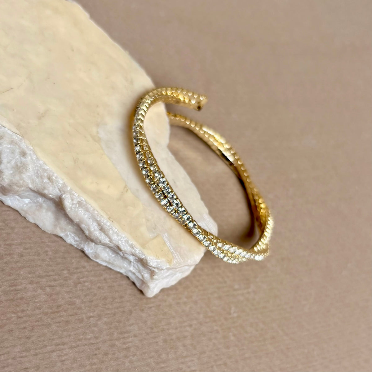 Roundz | Gold Plated Bangle