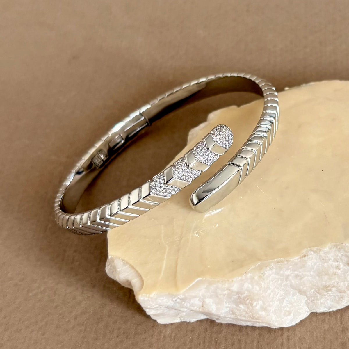 Messika 07 | White Gold Plated Bangle