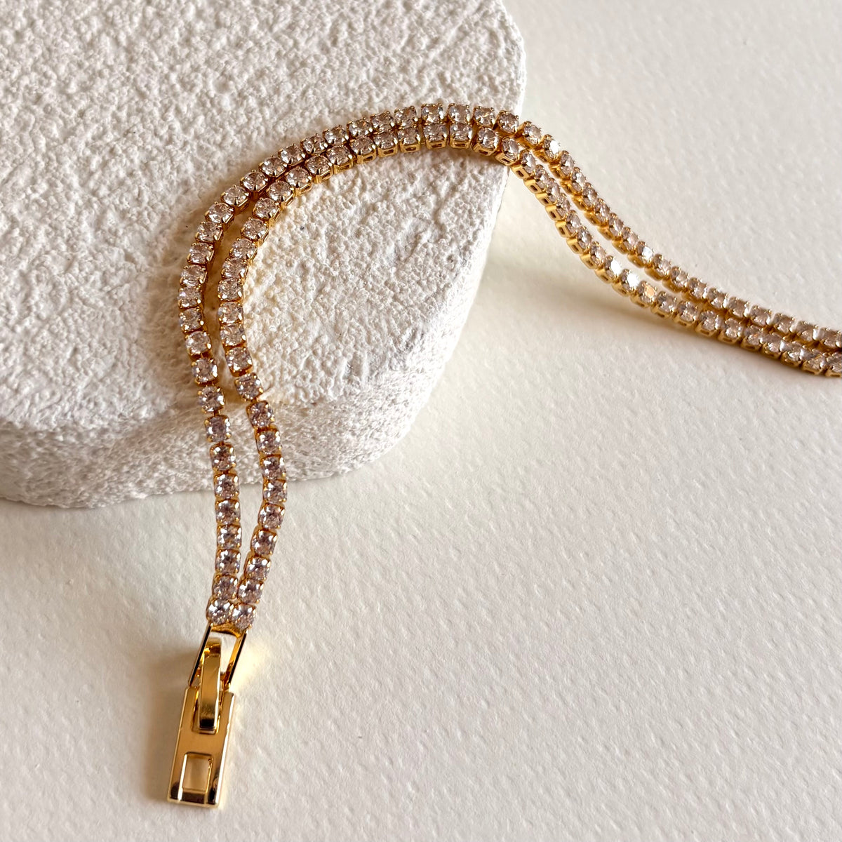 Glam's Tennis 06 | Gold Plated Bracelet