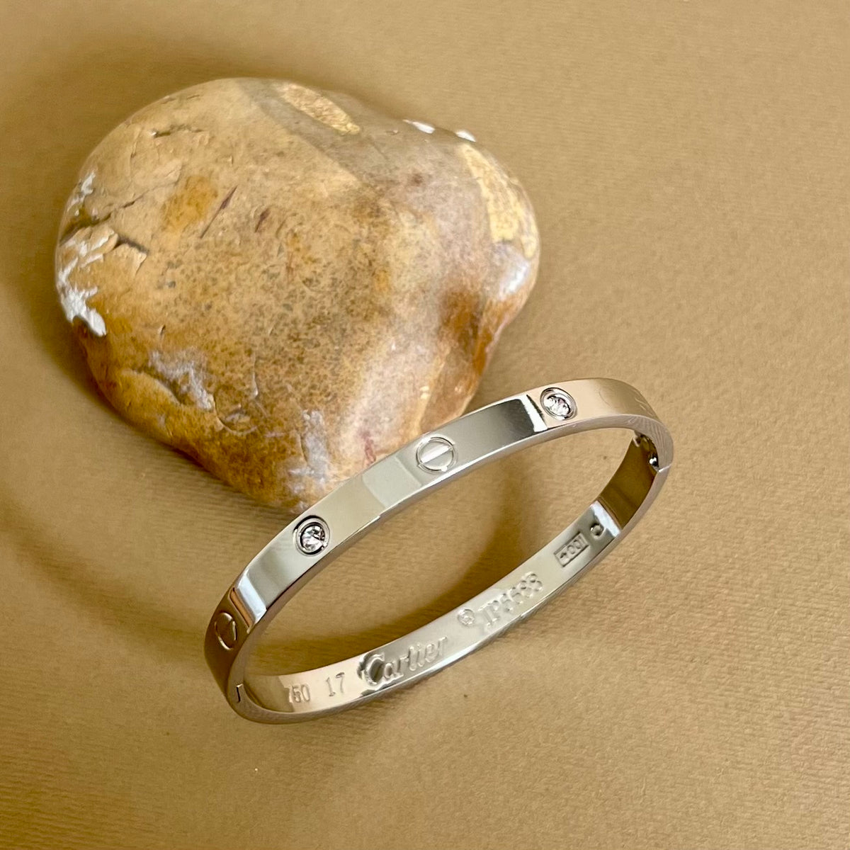 Silver Eternity | Gold Plated Bangle