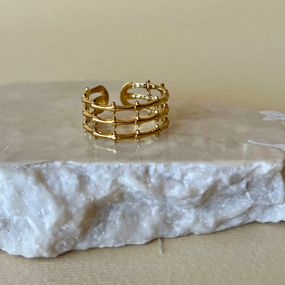 April | Gold Plated Ring