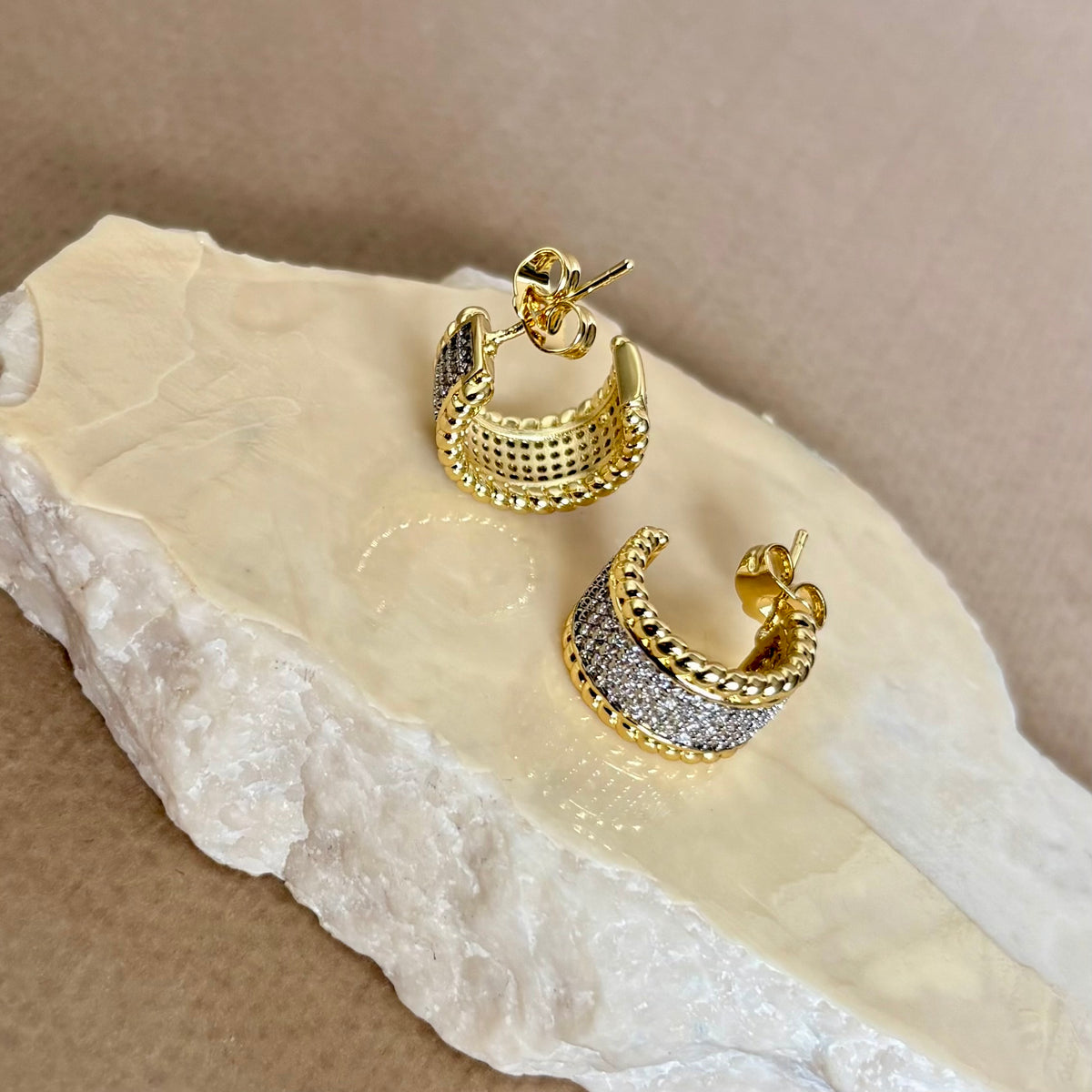Ovarin | Gold Plated Earrings