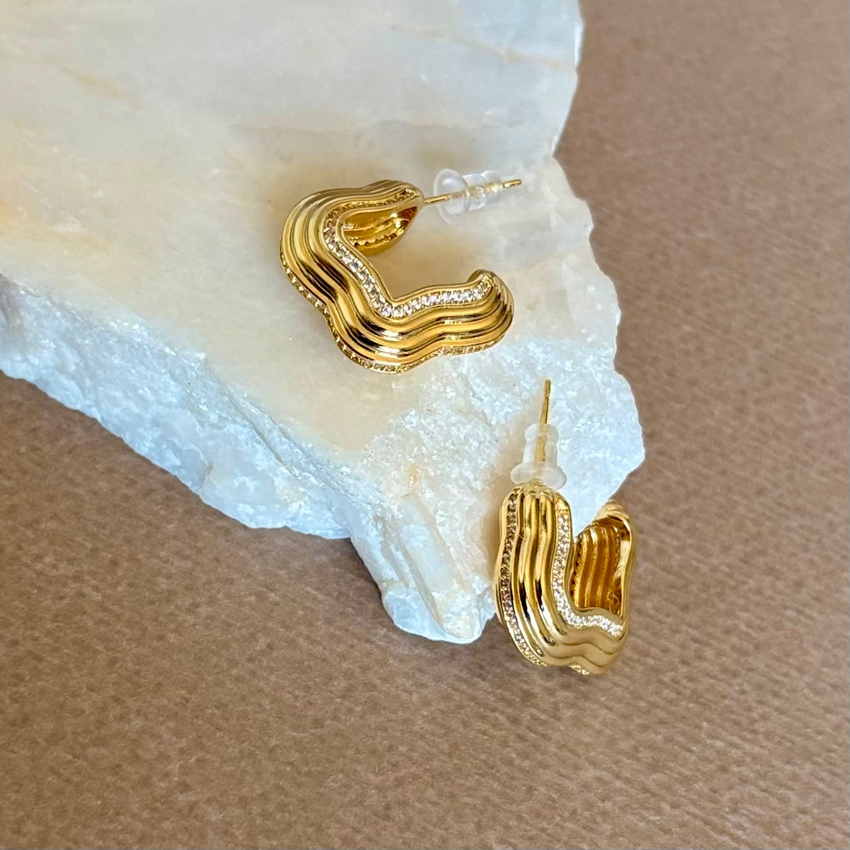 Ossaro | Gold Plated earrings