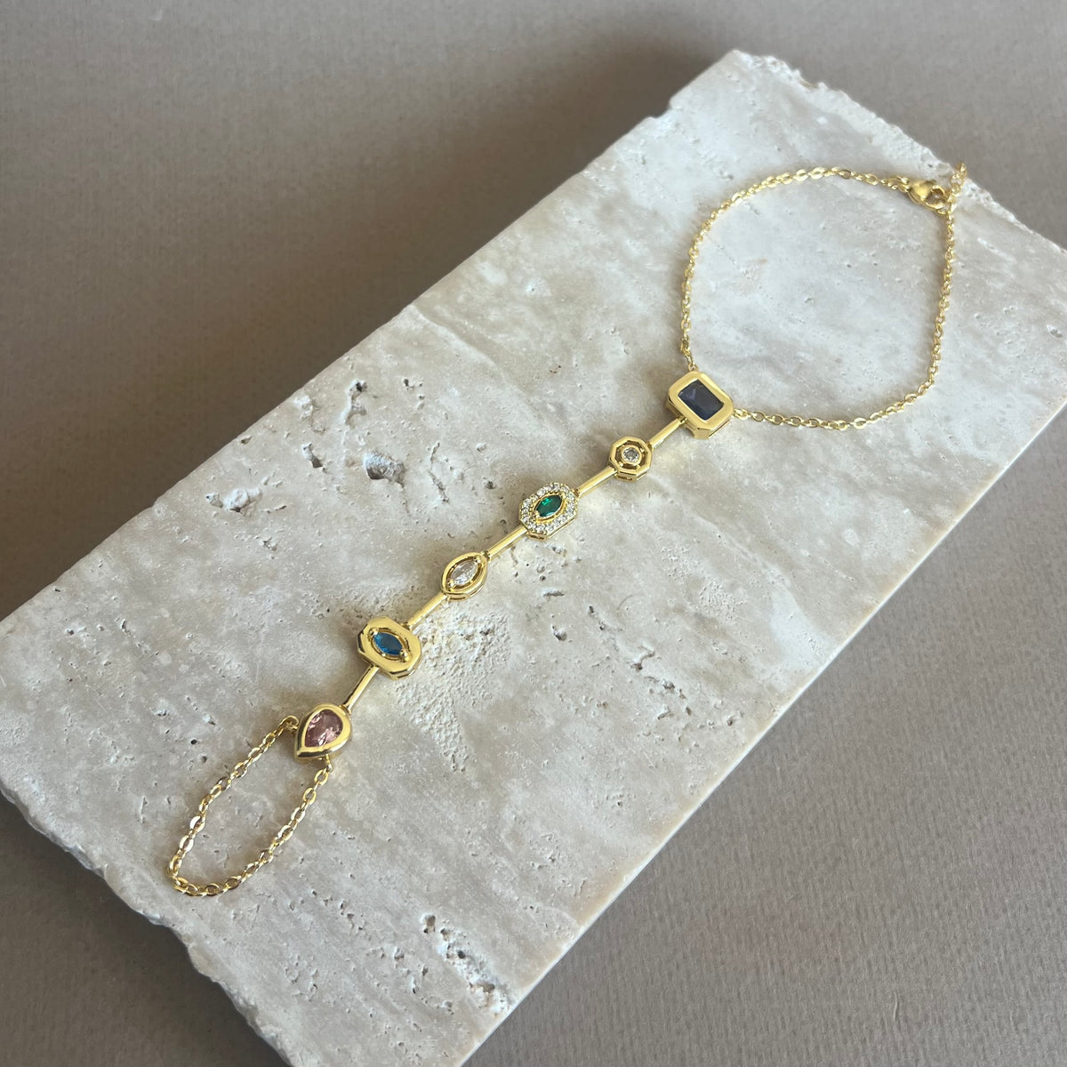 Selor | Gold Plated Hand Chain - Bracelet