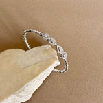 Sinal | white Gold Plated Bangle